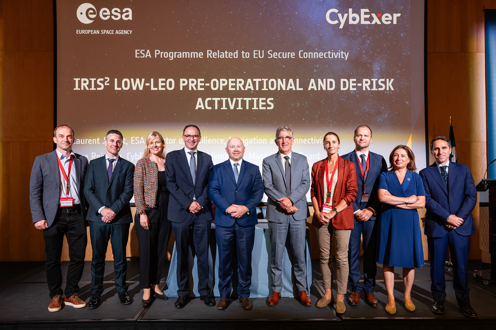 CybExer consortium at the ESA satellite cybersecurity project signing in Madrid