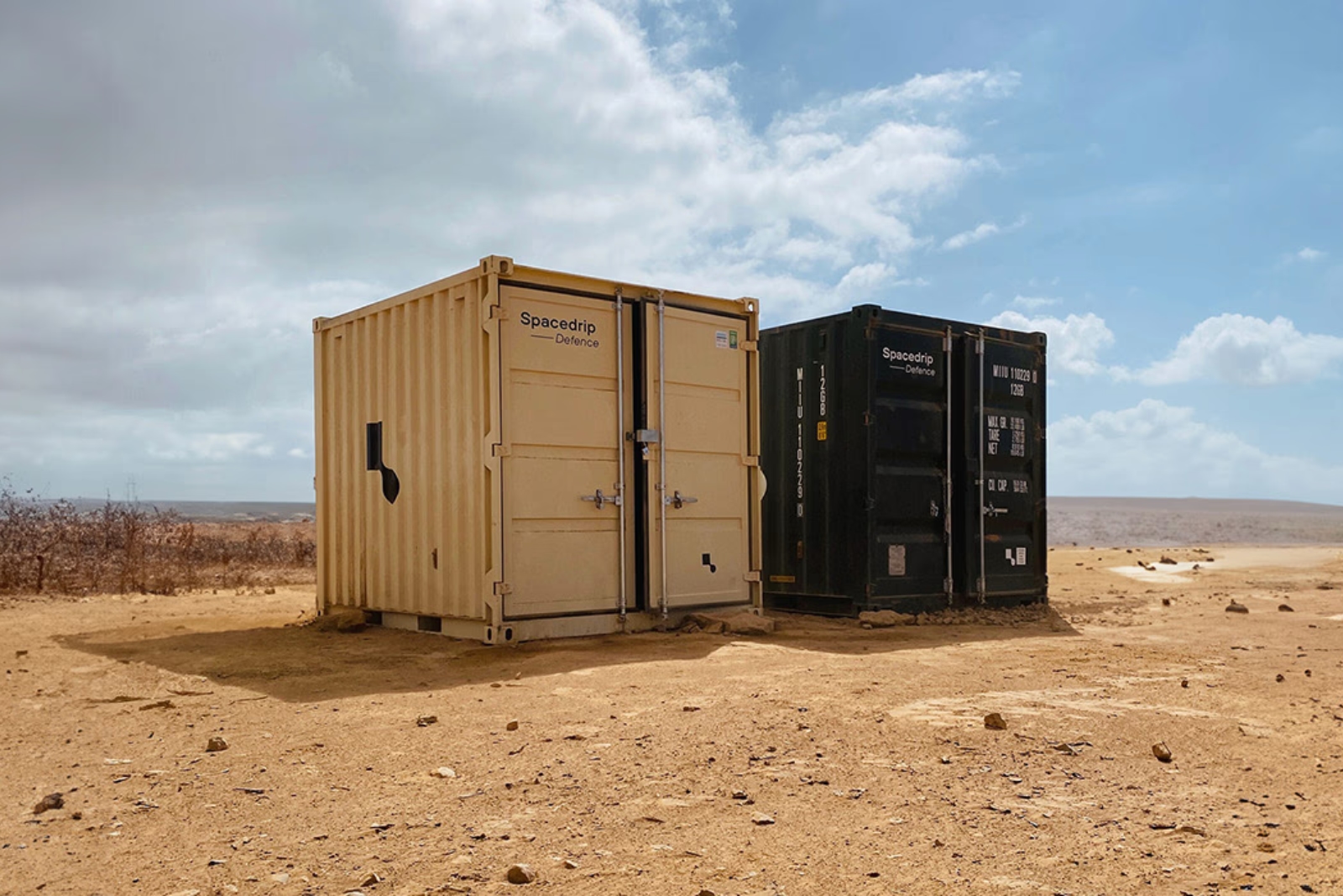 Spacedrip develops mobile water-treatment and reuse systems for locations where conventional infrastructure is limited. Its automated tactical water-reuse systems are built into containers and designed to be mobile, airliftable and forkliftable. Photo by Spacedrip
