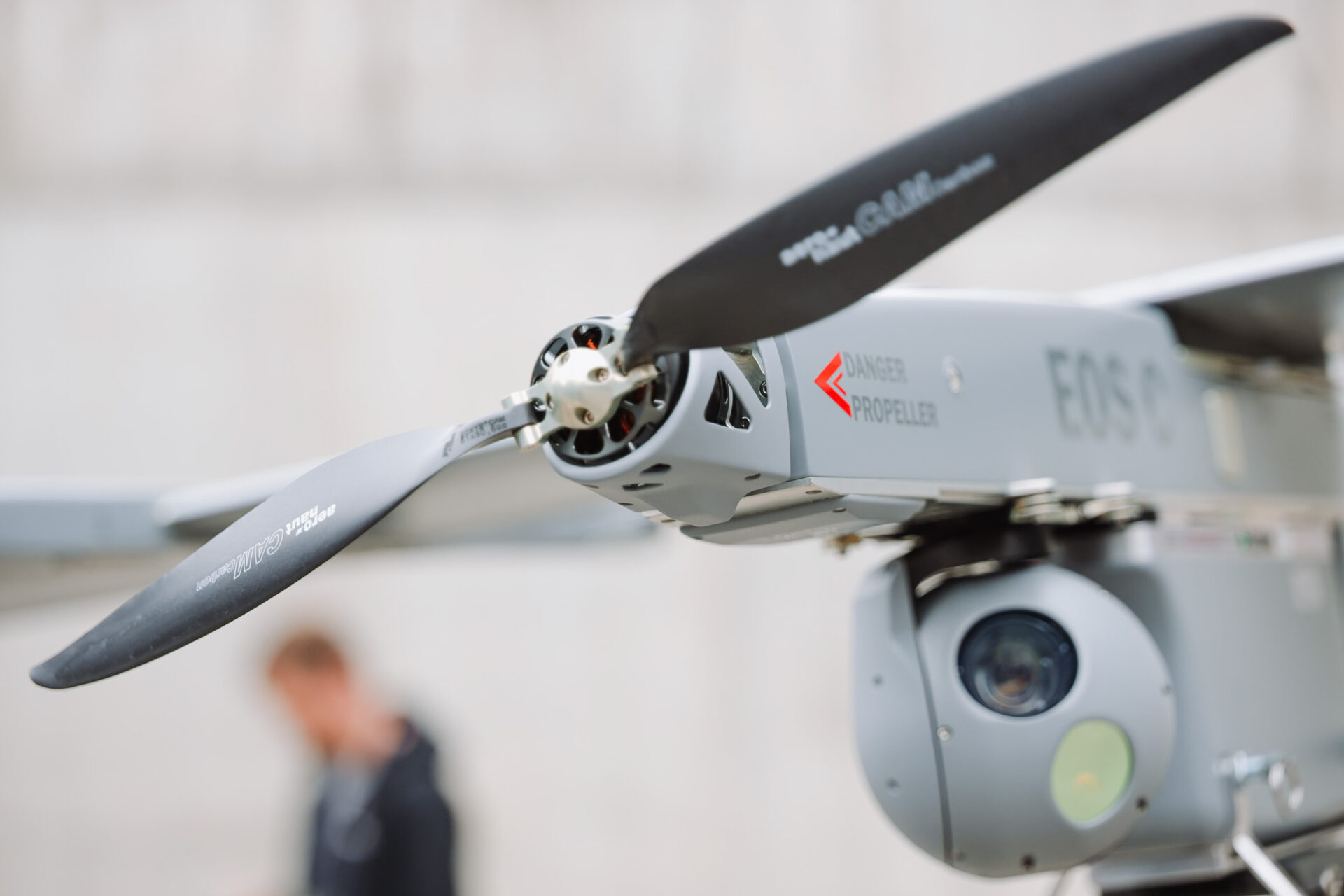 Surveillance drone pictured in Accelerate Estonia case study on drone testing