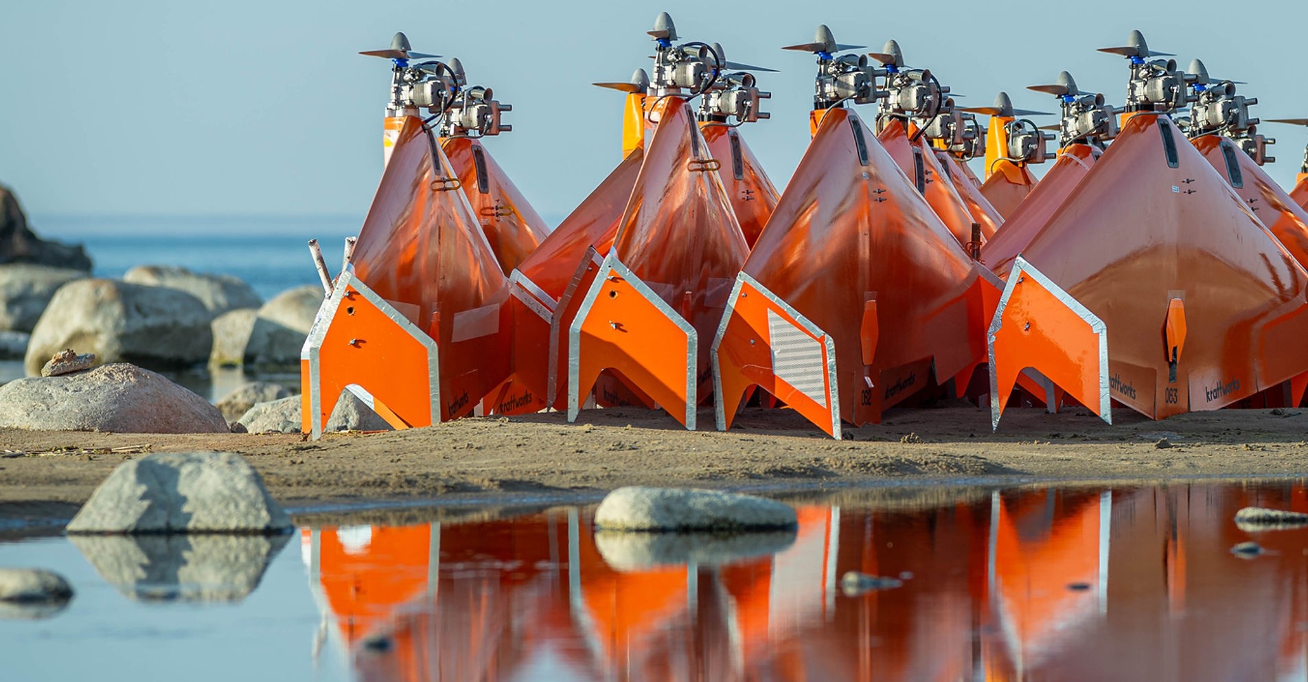 Orange KrattWorks DART target drones for air-defence training