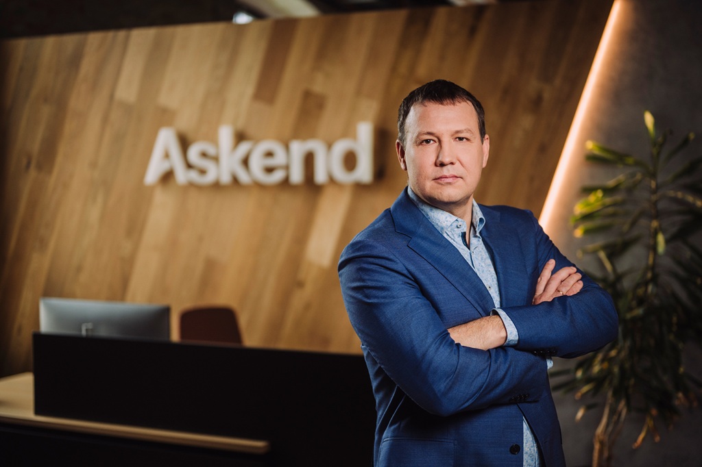 Askend CEO Mehis Sihvart at the company reception